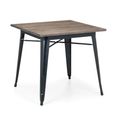 Grafton Elm Wood Industrial Square Bar Table