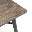 Grafton Elm Wood Industrial Square Bar Table