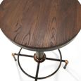 Rockport Rustic Elm Industrial Round Bar Table