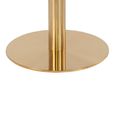 Bolzano Bar Table - Round - White Marble Effect - Gold Base