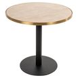 Brazza Bistro Table - Round - Beige - Faux Marble and Metal