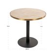 Brazza Bistro Table - Round - Beige - Faux Marble and Metal