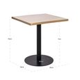 Brazza Bistro Table - Square - Beige - Faux Marble and Metal