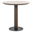 Ritz Bistro Table - Round - Brown - Ceramic and Metal