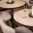 Ritz Bistro Table - Round - Brown - Ceramic and Metal