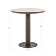 Ritz Bistro Table - Round - Brown - Ceramic and Metal