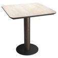 Ritz Bistro Table - Square - Brown - Ceramic and Metal