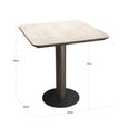 Ritz Bistro Table - Square - Brown - Ceramic and Metal
