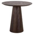 Willow Bistro Table - Round - Cone Base - Dark Brown - Mango Wood