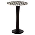 Artisan Bar Table - Round - Black and White Striped
