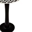 Artisan Bar Table - Round - Black and White Striped