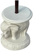Bali Drinks Table - White - Elephant Parasol Base