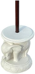 Bali Drinks Table - White - Elephant Parasol Base