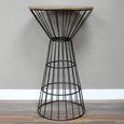 Bar Table - Mango Wood and Black Metal - Round