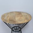 Bar Table - Mango Wood and Black Metal - Round