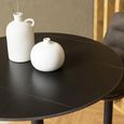 Malta Bar Table - Round - Black Ceramic