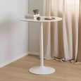 Malta Bar Table - Round - White Ceramic