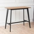 Roxby Bar Table - Oak and Black