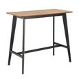 Roxby Bar Table - Oak and Black