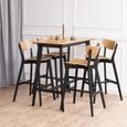 Roxby Bar Table - Oak and Black