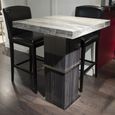 Saturn Pub Table - Square - Light - Marble - Variation Available