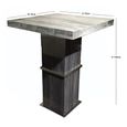 Saturn Pub Table - Square - Light - Marble - Variation Available