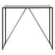 Seaford Bar Table - Black Melamine and Metal