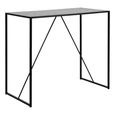 Seaford Bar Table - Black Melamine and Metal