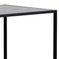 Seaford Bar Table - Black Melamine and Metal