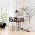 Seaford Bar Table - Black Melamine and Metal