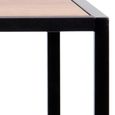 Seaford Bar Table - Oak and Black Metal
