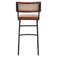 Buffalo Bar Chair - Tan - Leather with Black Metal