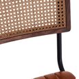 Buffalo Bar Chair - Tan - Leather with Black Metal
