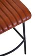 Buffalo Bar Chair - Tan - Leather with Black Metal