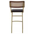 Buffalo Bar Chair - Black - Leather with Gold Metal