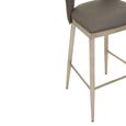 Gilden Bar Chair - Grey Faux Leather with Metal Legs