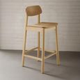 Barlow Barstool - Set of 2 - Oak - with Back