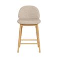 Sophia Counter Stool - Set of 2 - Beige Fabric
