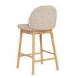 Sophia Counter Stool - Set of 2 - Beige Fabric