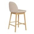 Sophia Counter Stool - Set of 2 - Beige Fabric