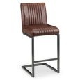 Brooklyn Barstool with Back - Set of 2 - Brown Faux Leather