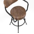 Barbican Swivel Barstool with Back - Set of 2 - Brown