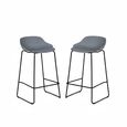 Rocco Barstool - Set of 2 - Dark Grey