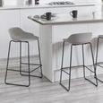 Rocco Barstool - Set of 2 - Light Grey