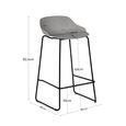 Rocco Barstool - Set of 2 - Light Grey