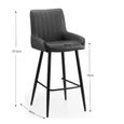 Soho Barstool with Back - Set of 2 - Black