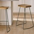 Travis Barstool - Set of 2 - Brown