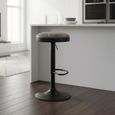 Remi Barstool  Set of 2  Grey Leather