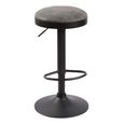 Remi Barstool  Set of 2  Grey Leather