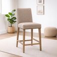 Clearance - Rex Barstools - Set of 2 - Grey Fabric with Back - A250